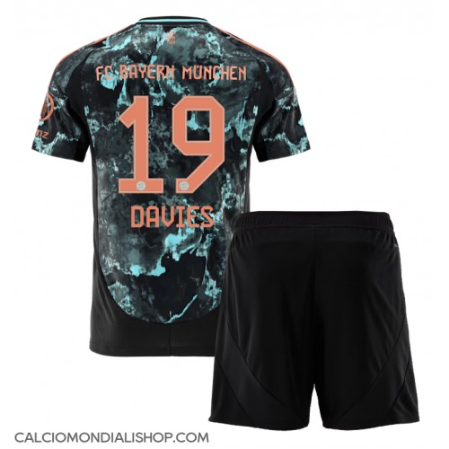 Maglie da calcio Bayern Munich Alphonso Davies #19 Seconda Maglia Bambino 2024-25 Manica Corta (+ Pantaloni corti)